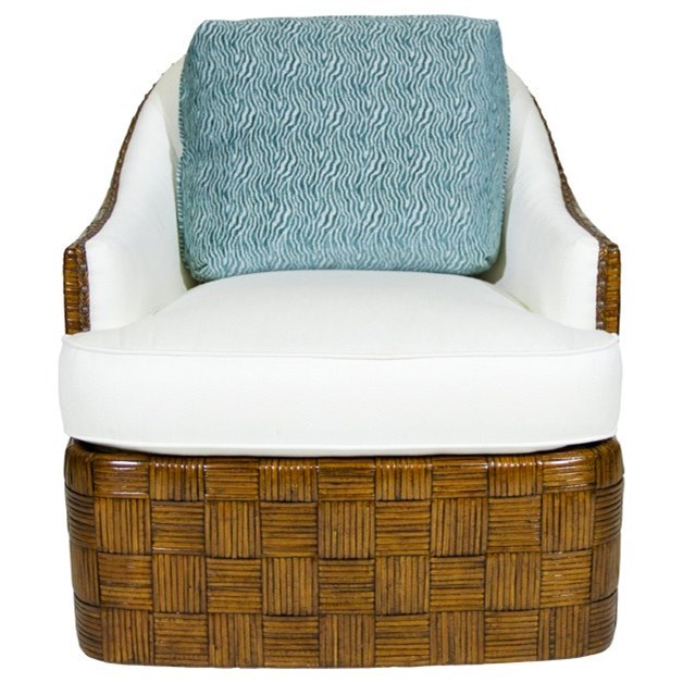 Tommy Bahama Home Island Fusion Nagano Swivel Chair with Patterned